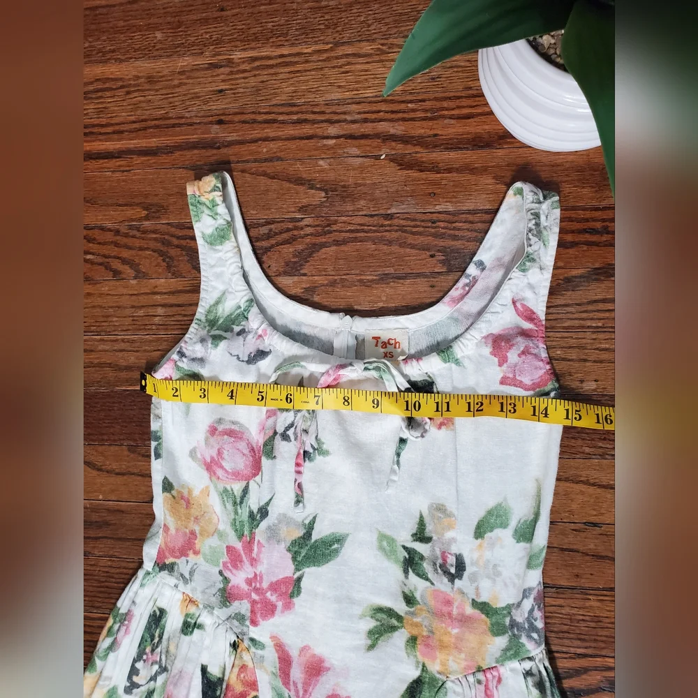 Tach Shisha Linen Floral Maxi Dress Multicolor Size XS - Picture 12 of 15